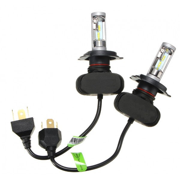 H4/H13/9004/9007 White LED Headlight High/Low Bulb Conversion Kit