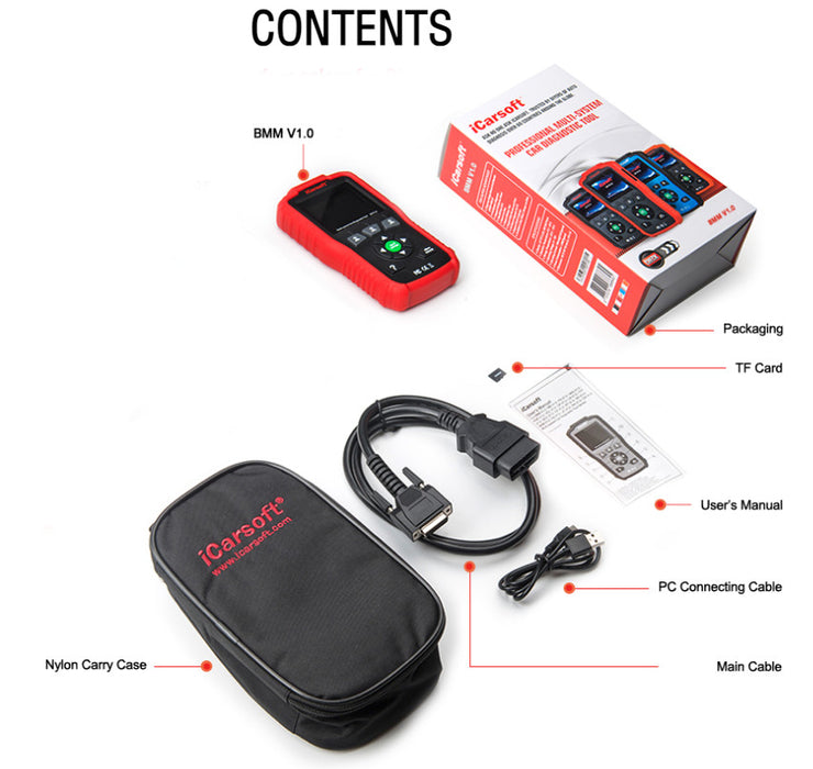 iCarsoft BMM V1.0 Auto Diagnostic Tool for BMW & Mini