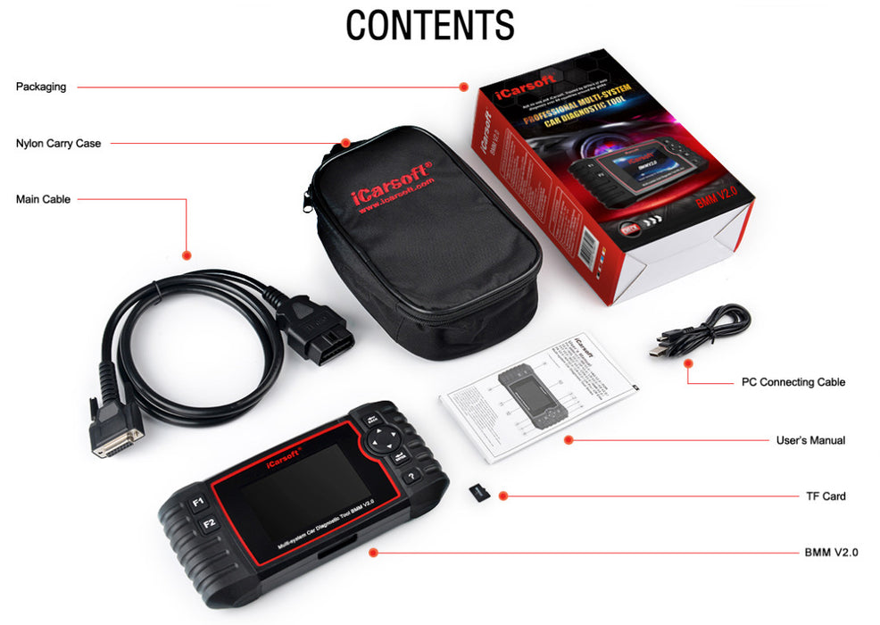 iCarsoft BMM V2.0 Auto Diagnostic Tool for BMW & Mini