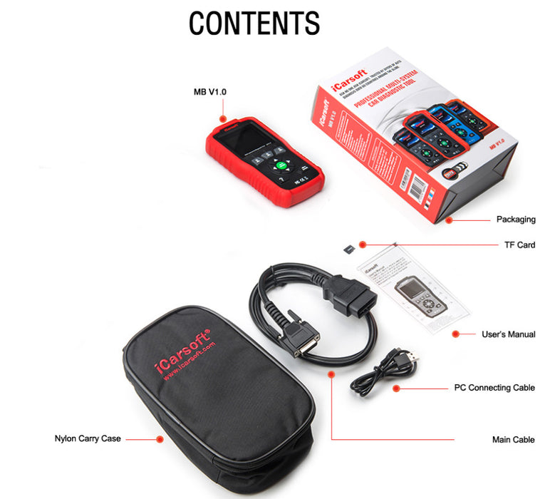 iCarsoft MB V1.0 Auto Diagnostic Tool for Mercedes-Benz