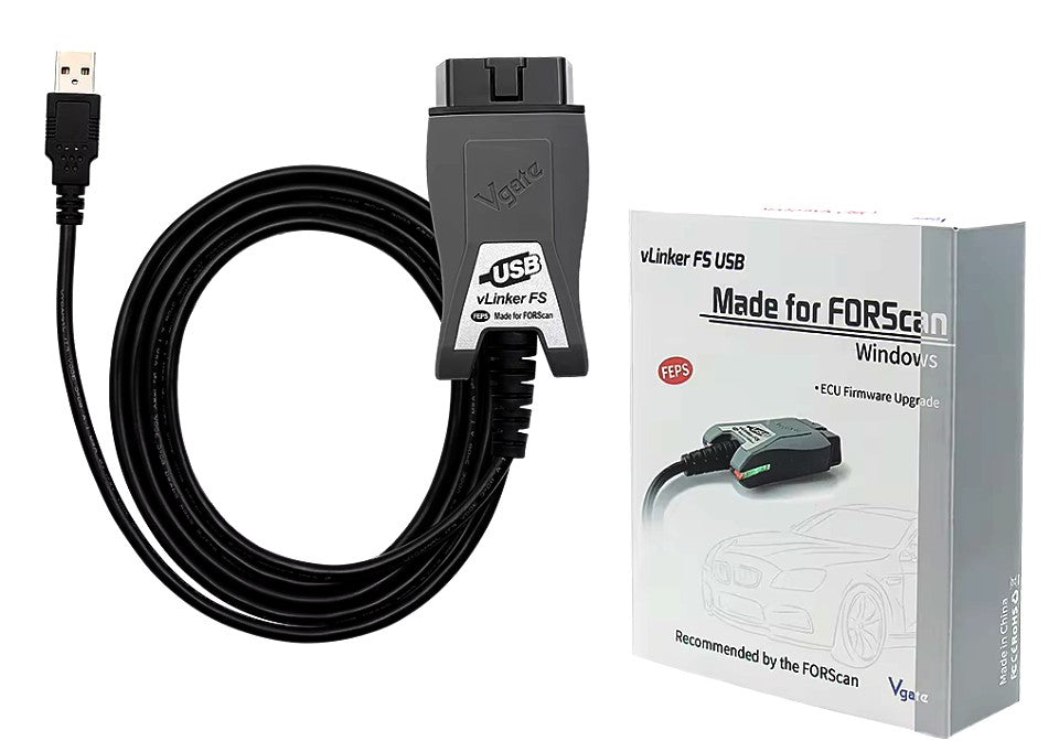 Vgate VLinker FS USB Ford FORScan Cable & Mazda HS MS OBD2 Diagnostic Scan Tool