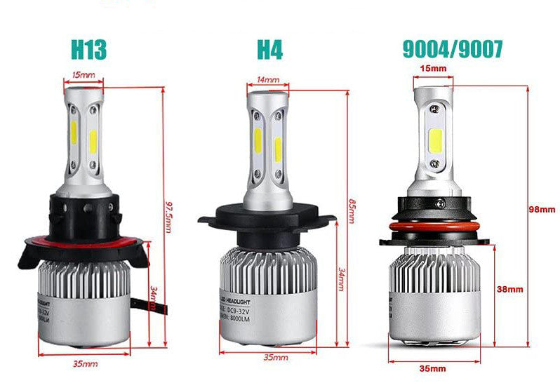 H4/H13/9004/9007 White LED Headlight High/Low Bulb Conversion Kit