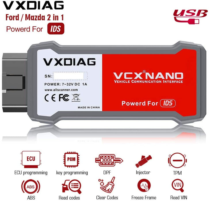 VXDIAG VCX Nano with IDS V100 for Ford/Mazda