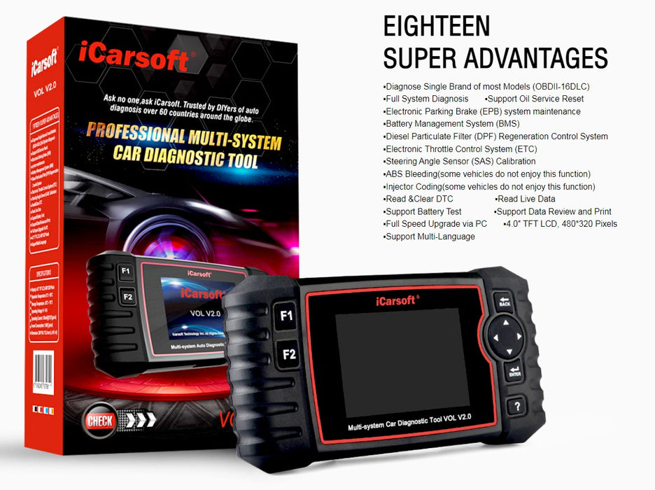 Volvo Professional Scanner Diagnostic Tool iCarsoft Vol V2.0