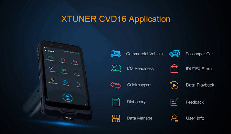 XTUNER CVD-16 Universal Car Diagnostic Tool w/ Android Bluetooth