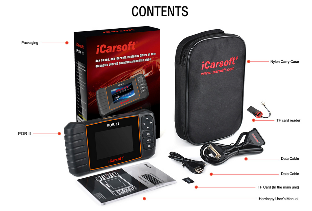 iCarsoft POR II Auto Diagnostic Tool for Porsche